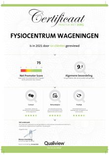beoordelen Fysiocentrum Wageningen met een 9,3!